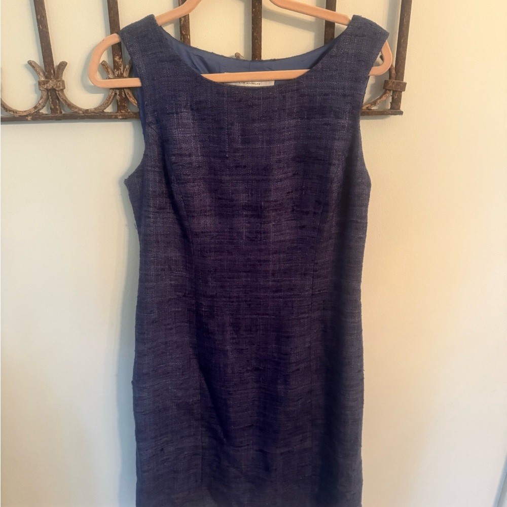 Trina Turk Navy Textured knee length Dress